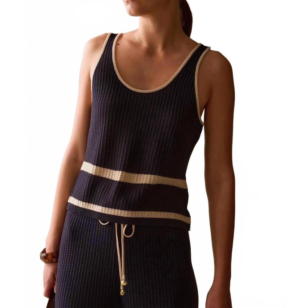 NEW SANCIA cali knit top in navy